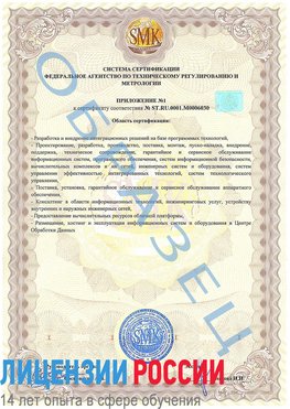 Образец сертификата соответствия (приложение) Красноуральск Сертификат ISO 27001